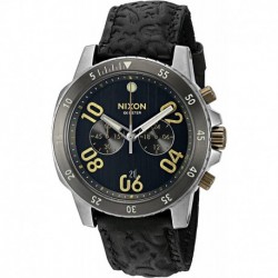 Reloj Nixon A9402222-00 Hombre Ranger Chrono Leather Black/B (Importación USA)