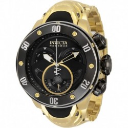 Reloj Reserve Invicta Men's 54mm Kraken Swiss Movement Chronograph Black Dial Gold Tone Stainless Steel Watch Model 33372