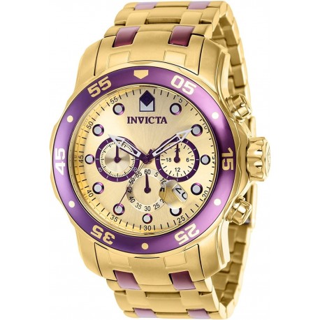 Reloj 37692 Invicta Pro Diver Chronograph Quartz Gold Dial Men's Watch