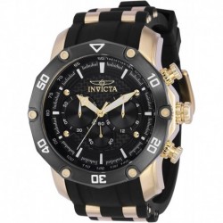 Reloj 37722 Invicta Pro Diver Black B Gold Tone Case Men's Watch