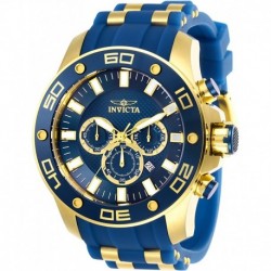 Reloj 26087 Invicta Men's Pro Diver Scuba Stainless Steel Quartz Watch Silicone Strap, Blue, 26 Model