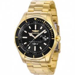 Reloj 35593 Invicta Men's Pro Diver Black Dial Yellow Gold Steel Watch