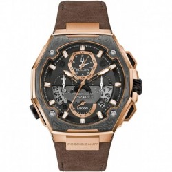 Reloj 98B356 Bulova PrecisionistChronograph Mens Watch, Stainless Steel Brown Leather Strap, Two Tone Model