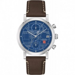 Reloj 96B367 Bulova Mens Frank Lloyd Wright Leather Strap Watch