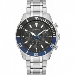 Reloj 98A271 Bulova Men's Sporty 100M Stainless Steel Black Dial Chronograpg Watch