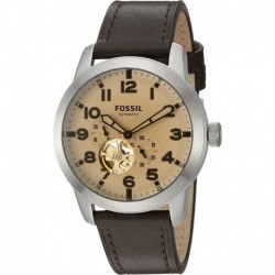 Reloj ME3119 Fossil Men's Pilot 54 Automatic Dark Brown Leather Watch