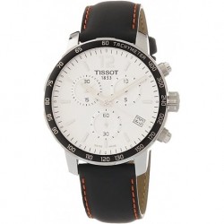 Reloj T0954171603704 Tissot Men's Quickster 316L Stainless Steel case Swiss Quartz Watch Leather Strap, Black, 19 Model