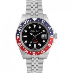 Reloj H903AR Mathey Tissot Mathy Vintage GMT Black Dial Pepsi Bezel Men's Watch