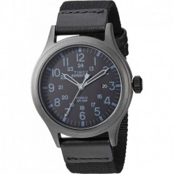 Reloj TW4B14200 Timex Men's Expedition Scout 40 Black Leather Nylon Strap Watch