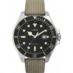 Reloj TW2U81800 Timex Men's Harborside Coast Stainless Steel Quartz Watch Leather Strap, Brown, 19 Model