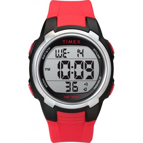 Reloj TW5M33400 Timex Men's Quartz Watch Plastic Strap, Red, 21 Model
