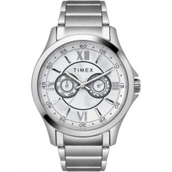 Reloj TW2T44200 Timex Men's Quartz Watch Stainless Steel Strap, Silver, 21 Model