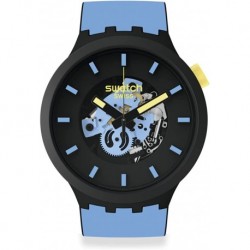 Reloj SB03B108 Swatch Big Bold BIOCERAMIC Quartz Silicone Strap, Black, 20 Casual Watch Model
