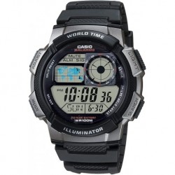 Reloj Casio Men's AE1000W 1BVCF Silver Tone Black Digital Sport Watch Resin Band