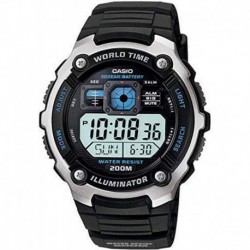 Reloj Casio AE 2000W 1AVCF Men's AE2000W 1AV Silver Tone Black Multi Functional Digital Sport Watch