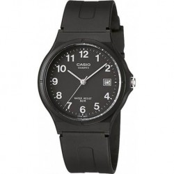 Reloj MW 59 1B Casio Unisex MW59 1BV Black Resin Quartz Watch Dial