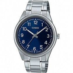 Reloj MTP V005D 2B4 Casio Men's Standard Stainless Steel Blue Easy Reader Dial Analog Watch