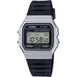 Reloj F 91WM 7AEF Casio Unisex Watch Resin Acrylic Glass Date Display LED Light Water Resistance & Alarm