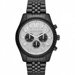 Reloj MK8605 Michael Kors Men's Lexington Analog Quartz Watch Stainless Steel Strap, Black, 0.8 Model