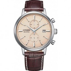 Reloj CA7061 26X Citizen Men's Chronograph Eco Drive Watch Leather Strap