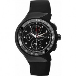 Reloj SNAD45P2 Seiko Men's Streamline Black Rubber Strap Chronograph Alarm Watch