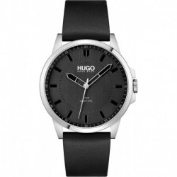 Reloj 1530188 HUGO Men's Stainless Steel Quartz Watch Leather Strap, Black, 22 Model