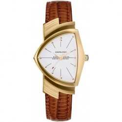 Reloj H24301511 Hamilton Ventura Quartz Brown Leather Strap Watch
