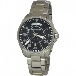 Reloj Hamilton Men's Khaki Pilot Day Date H64615135 Black One Size