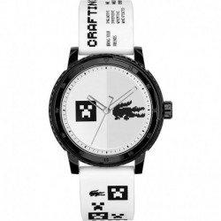 Reloj 2011180 Lacoste Men's Quartz Watch Silicone Strap, White, 21 Model