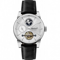 Reloj mid 32512 Ingersoll 1892 The Swing Automatic Mens Watch Silver Dial Black Leather Strap I07504