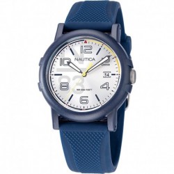 Reloj NAPCNS217 Nautica N83 Men's NAPEPF113 ES Pujols Blue White Silicone Strap Watch