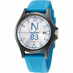 Reloj NAPJSS225 Nautica Men's Quartz Silicone Strap, Blue, 20 Casual Watch Model