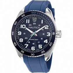 Reloj NAPKBS222 Nautica Men's Key Biscane Grey Blue Silicone Strap Watch
