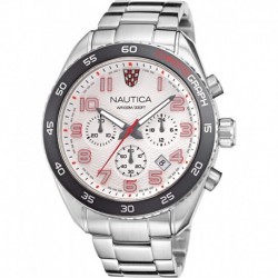 Reloj NAPKBS226 Nautica Men's Key Biscane Grey White SST Bracelet Watch
