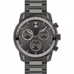 Reloj 3600867 Movado Men's Bold Verso Swiss Quartz Chronograph Watch Stainless Steel Bracelet, Grey,