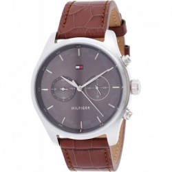 Reloj 1710422 Tommy Hilfiger Men's Sawyer Stainless Steel Quartz Watch Leather Strap, Brown, 21 Model