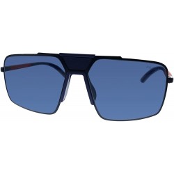 Gafas Prada Linea Rossa PS 52XS 06S07L Blue Metal Square Sunglasses Lens