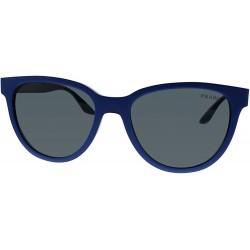 Gafas Prada Linea Rossa PS 05XS 02S06F Blue Plastic Oval Sunglasses Grey Lens