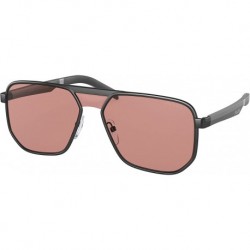 Gafas Prada PR 60WS Men's Sunglasses Matte Grey Dark Violet 58