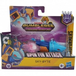 Figura Transformers Bumblebee Cyberverse Adventures Toys Action Attackers, 1 Step Changer Sky Byte Figure, Children Aged 6 Up