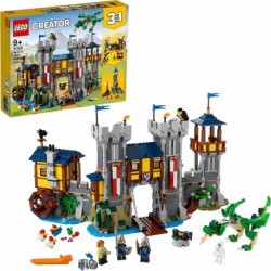 LEGO Creator 3in1 Medieval Castle 31120 Building Kit Moat Drawbridge, Plus 3 Minifigures New 2021 1,426 Pieces