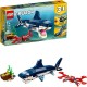 LEGO Creator 3in1 Deep Sea Creatures 31088 Make a Shark, Squid, Angler Fish, Crab This Animal Toy Building Kit 230 Pieces