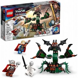 LEGO Marvel Attack on New Asgard 76207 Building Kit Thor Construction Toy 2 Minifigures for Kids Aged 7 159 Pieces