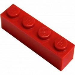 LEGO Parts Pieces Red Bright 1x4 Brick x50