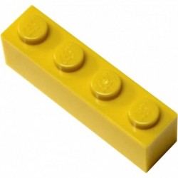 LEGO Parts Pieces Yellow Bright 1x4 Brick x50
