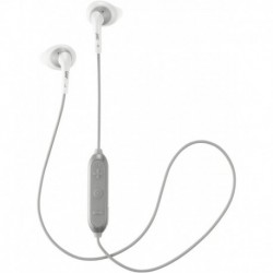 Audífonos JVC Wireless Sweatproof Gumy Sport Bluetooth Earbud Nozzle, White HAEN10BTW