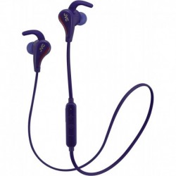 Audífonos JVC Blue Red Wireless Water Resistant Pivot Motion Sport Headphone Locking Ear Fit HA ET50BTA