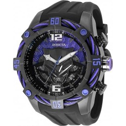 Reloj Marvel Invicta 35121 Purple Black Dial Silicone B Panther Collection Men's Watch