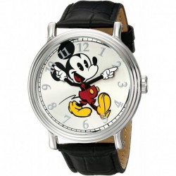 Reloj W001868 Disney Hombre Mickey Mouse Silver-Tone with Bl (Importación USA)