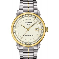 Reloj T0864072226100 Tissot mens Luxury Powermatic 80 316L stainless steel case yellow gold PVD coating Automatic Watch, Grey, steel, 22